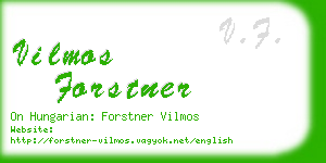 vilmos forstner business card